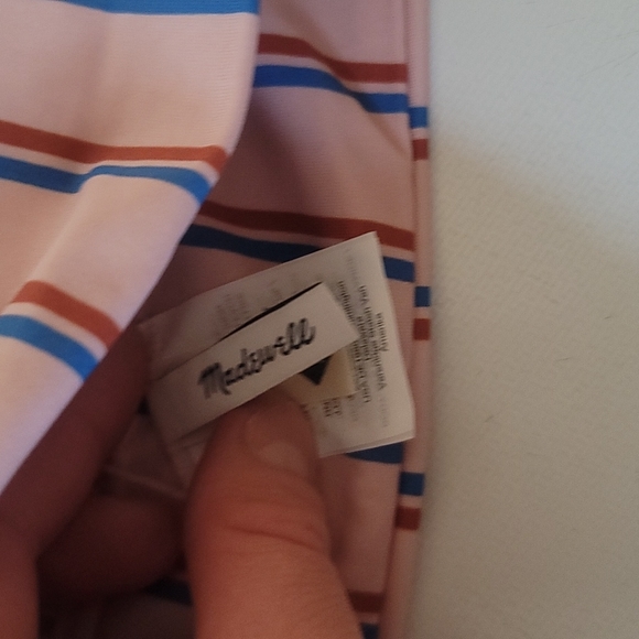 MADEWELL PINK STRIPED BIKINI TOP: NEW WITH TAGS: SIZE XS - Picture 3 of 4